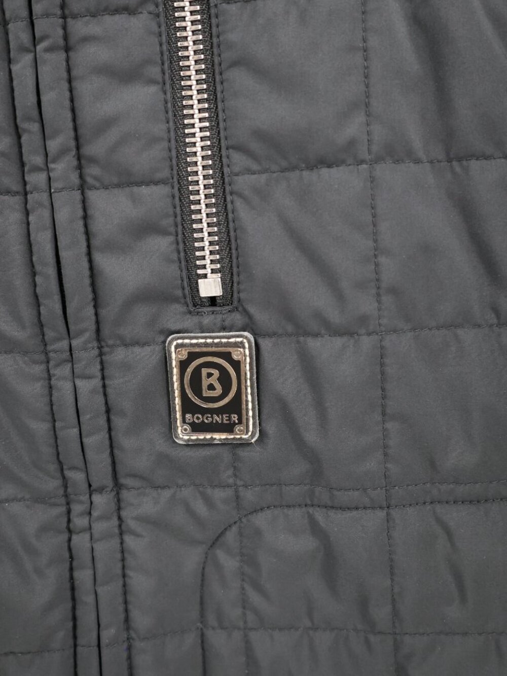 Vintage Bogner Jacket Women Small Quilted Full Zip apres ski Zip Pockets Black - Picture 2 of 13